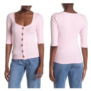 Free People “Central Park” Top- Blush